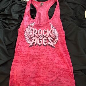Hot Pink Rock & Ages tank top Size L